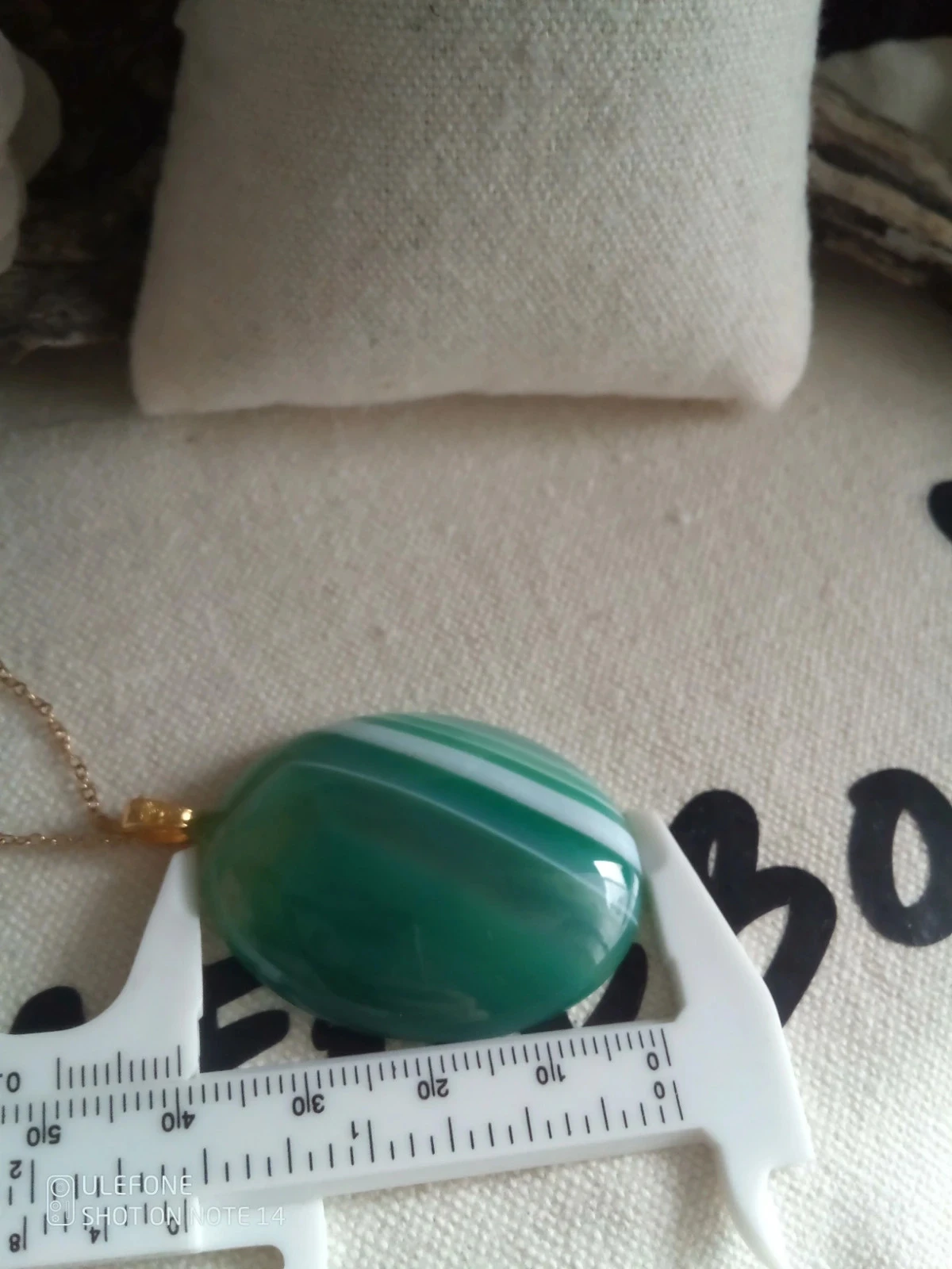 Collier agate verte pierre naturelle – photo 2